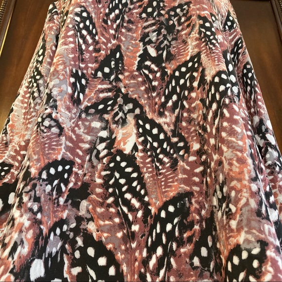 Feather Mini Dress Tunic Lolo Asymmetrical Long Sleeve Size Small S - Picture 7 of 11